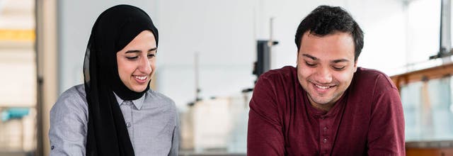 Surrey students studying together