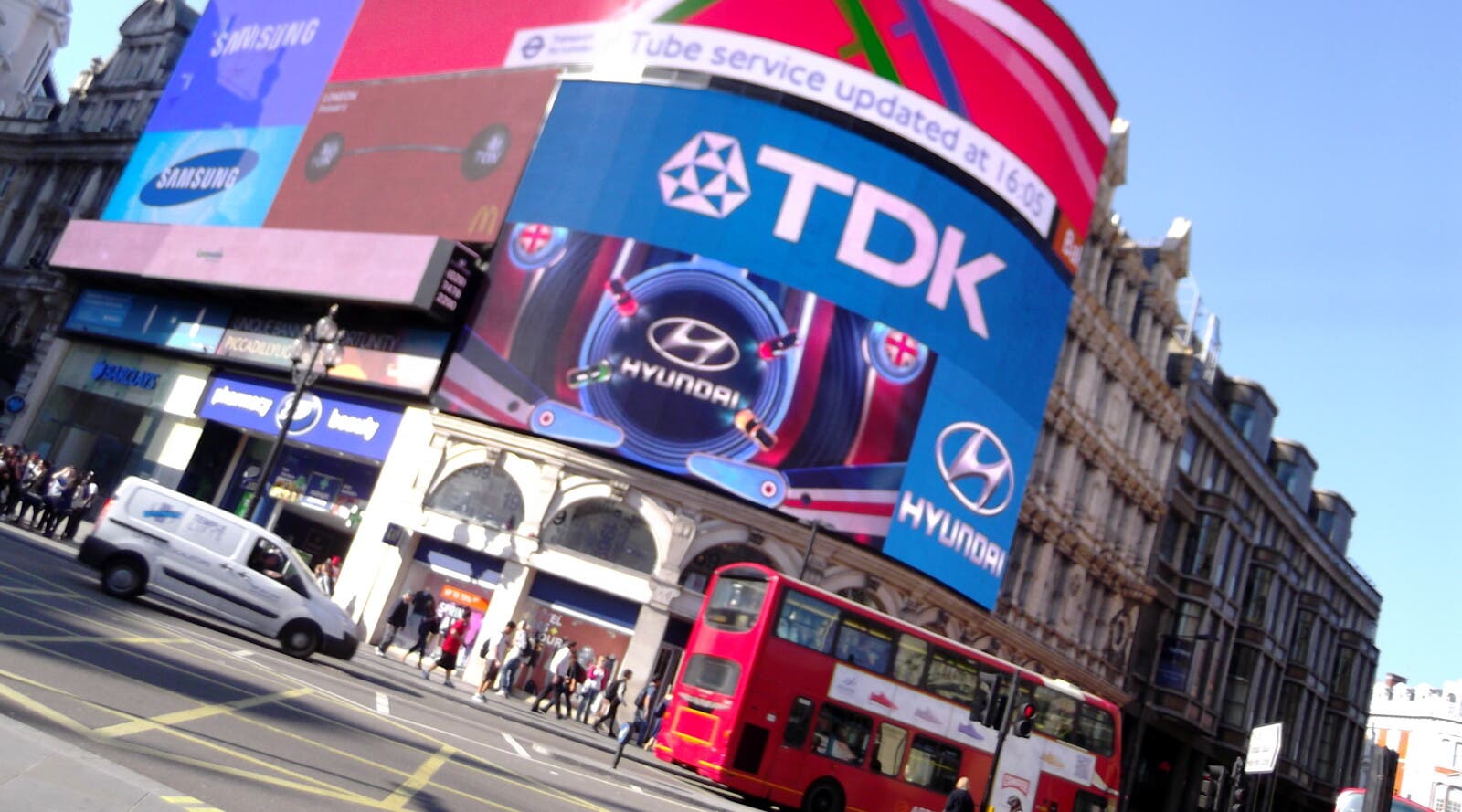 Piccadilly Circus and London's shopping district