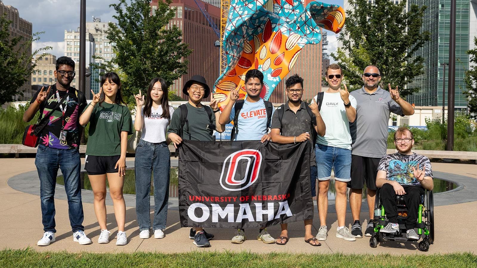 University of Nebraska at Omaha students on campus