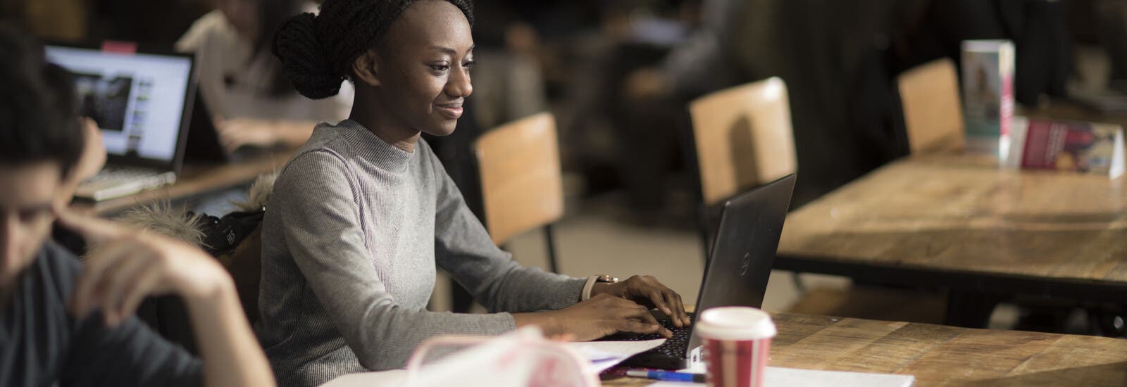 Surrey student studying