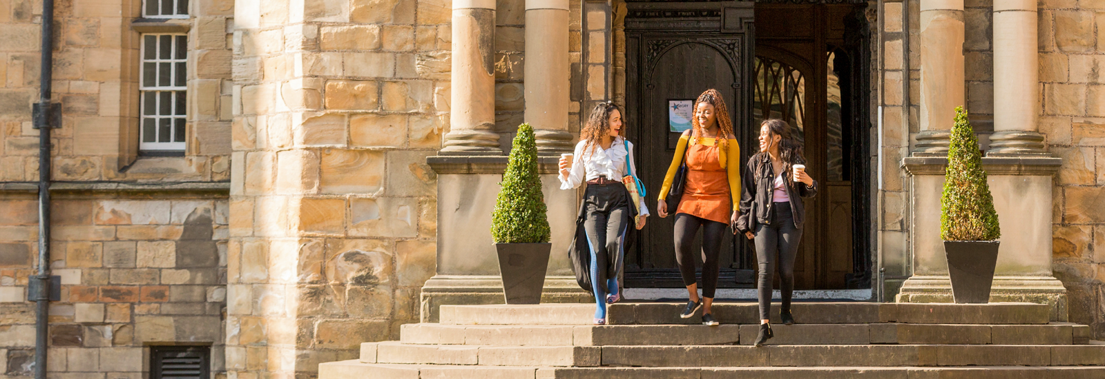 Durham ISC students walking through campus