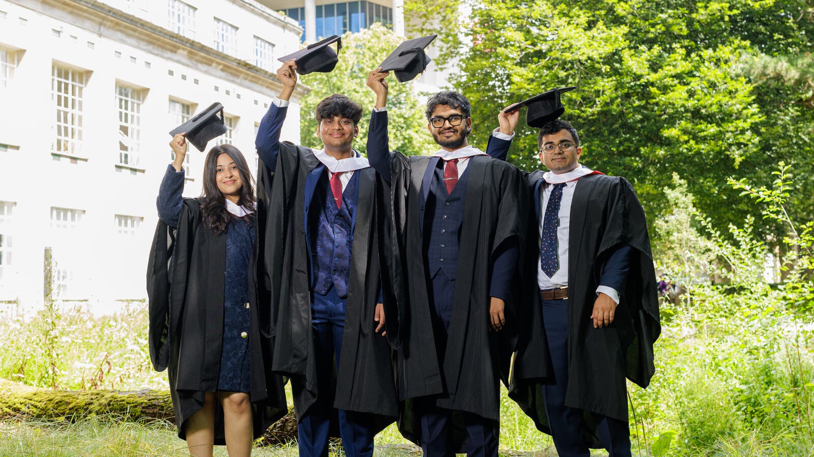 Cardiff University students on graduation