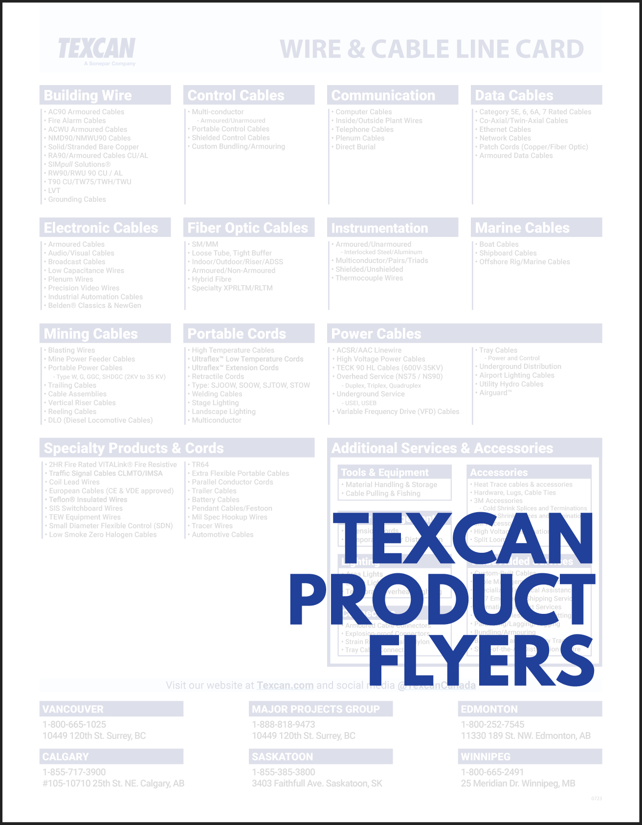 Texcan - Texcan Product Flyers