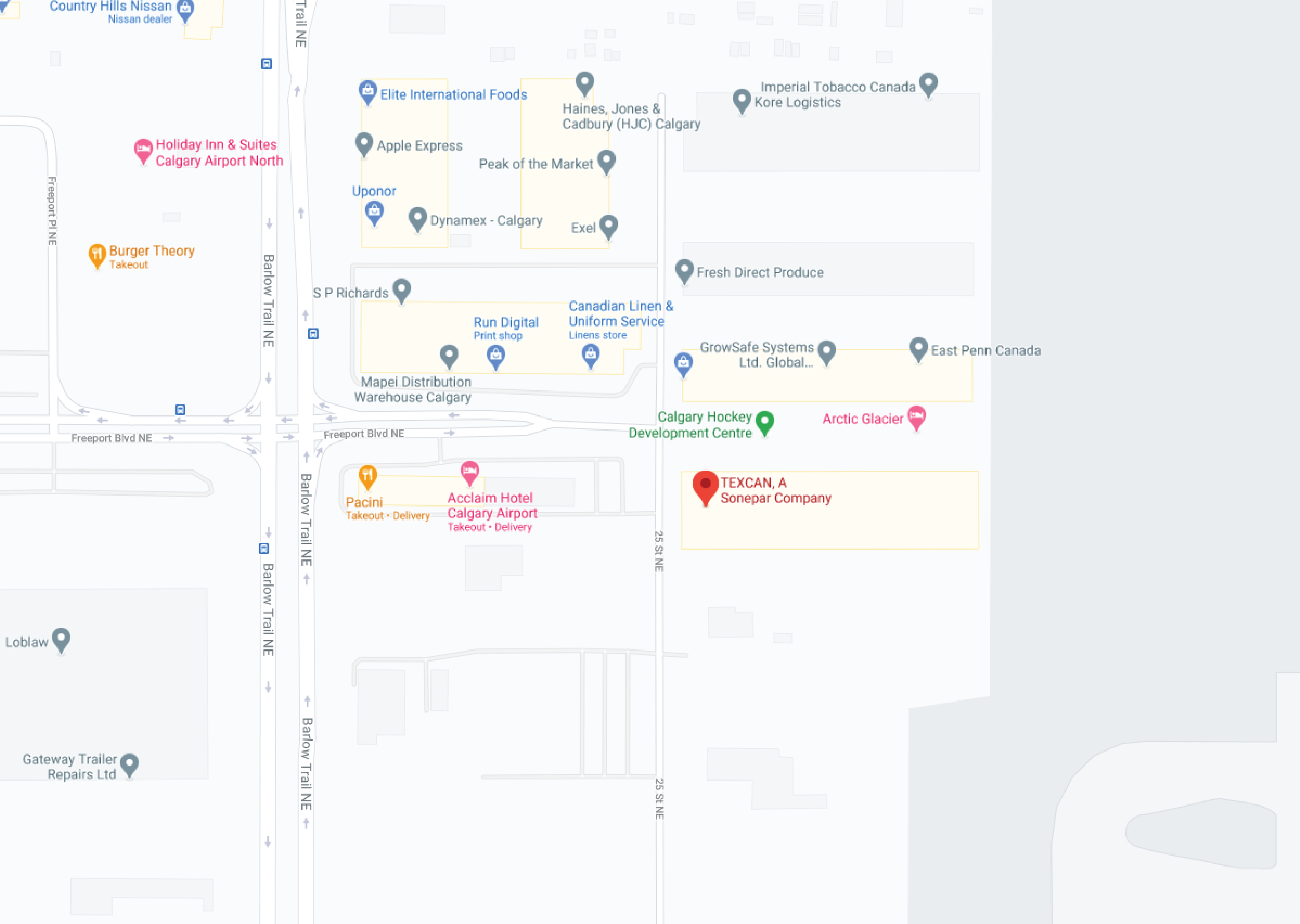 Contact Us - Google Map Screenshots - Calgary