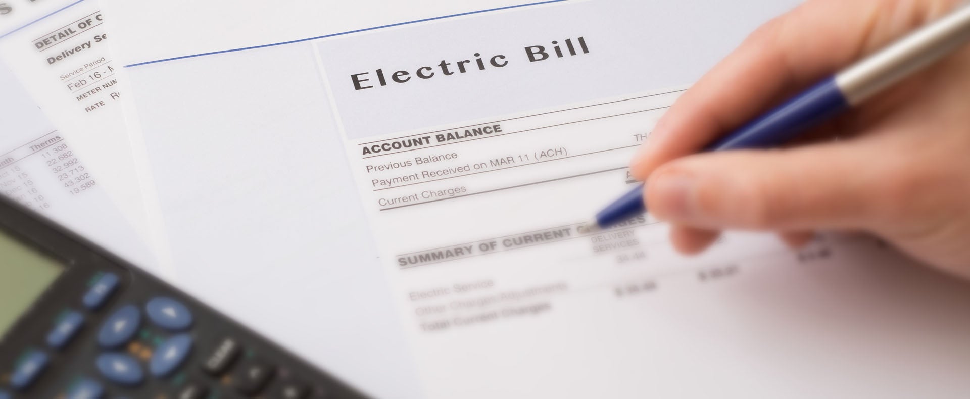 An electric bill with cost information