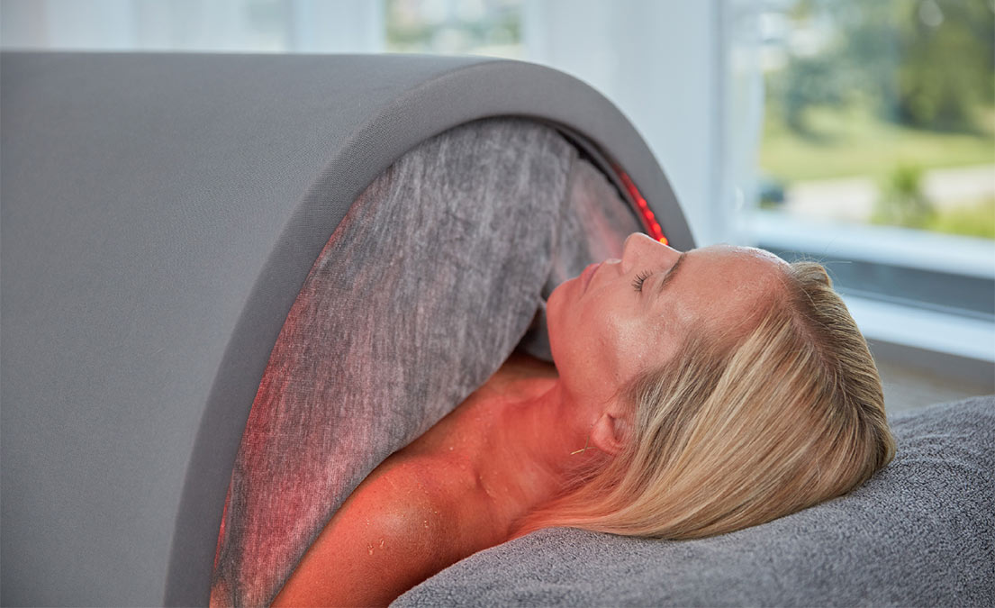 Sleep better using a portable infrared sauna