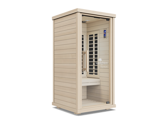 Signature 1 Person Far Infrared Sauna in Basswood - Left View