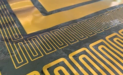 A close-up of Sunlighten's Solocarbon technology. 