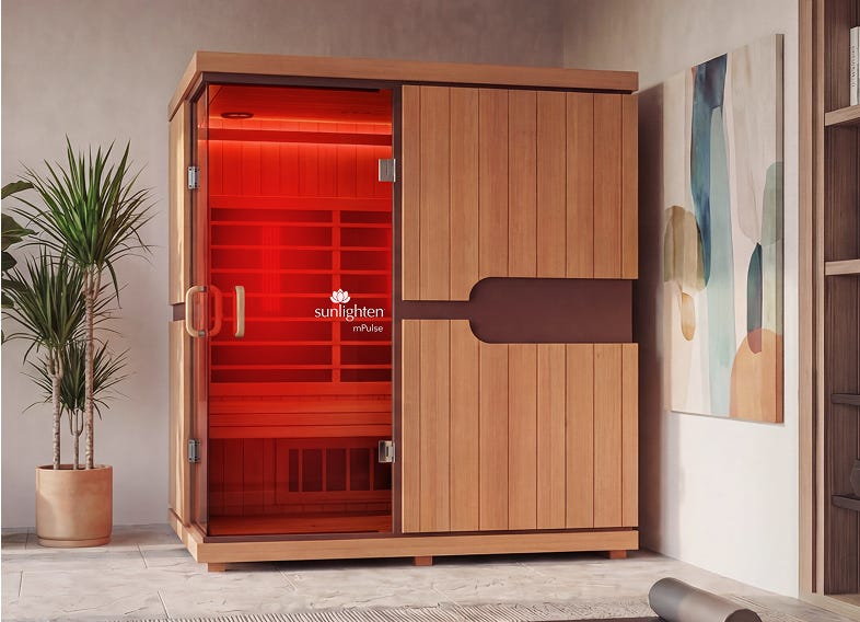 mPulse red light and full spectrum sauna