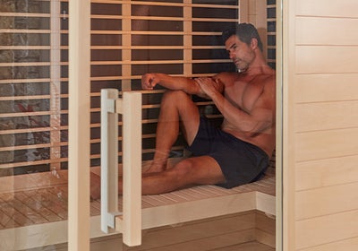 Man in Sunlighten sauna