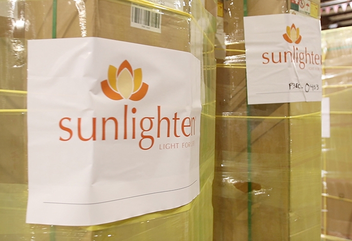 Sunlighten sauna shipping packaging