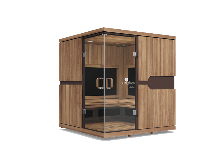 mPulse Discover 4 Person 3-in-1 Infrared Sauna in Eucalyptus - Left View