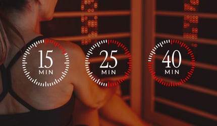 How long to stay in an infrared sauna