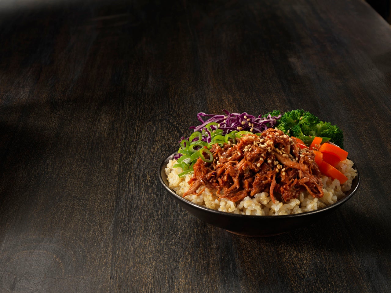 Korean BBQ Pulled Pork Rice Bowl