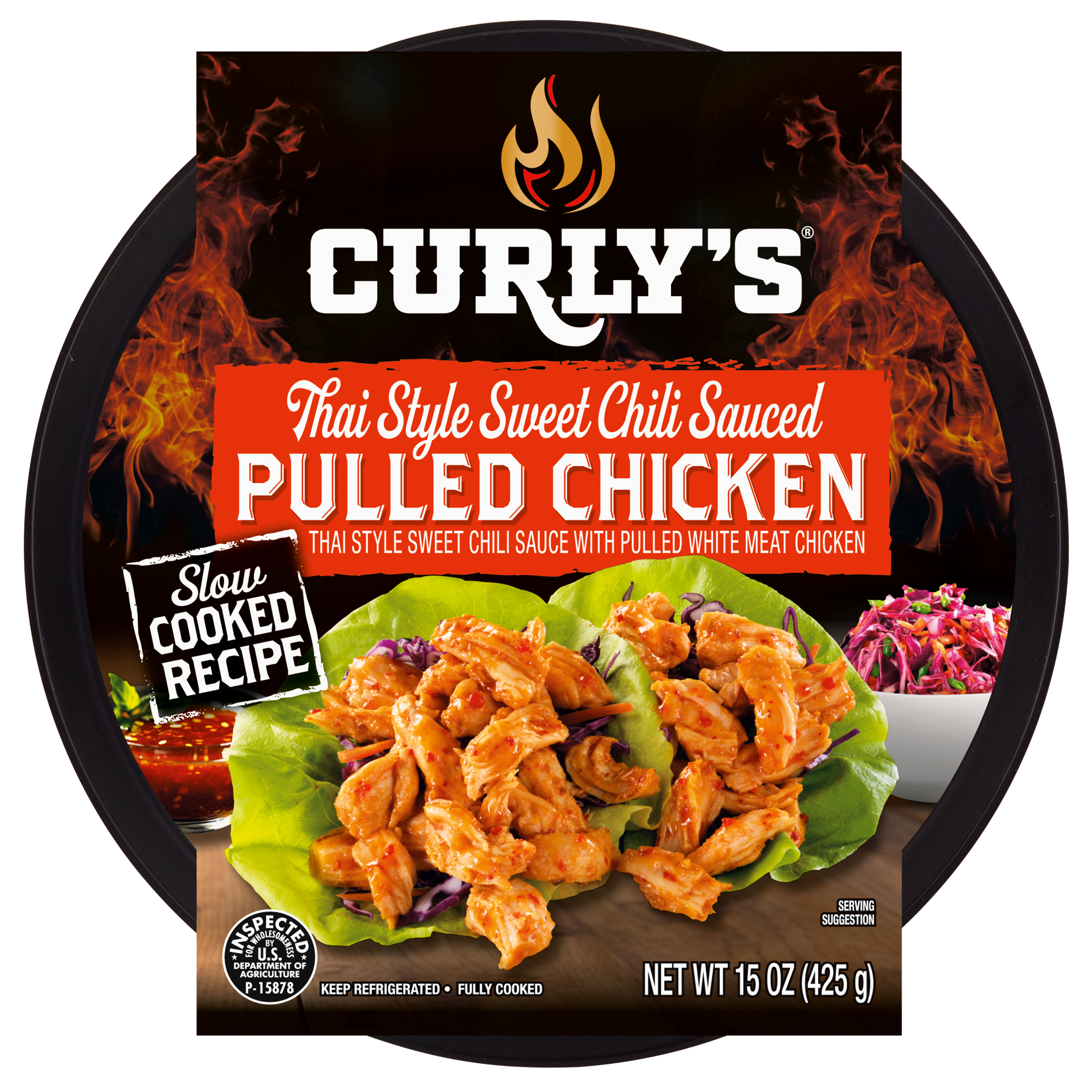 Thai Style Sweet Chili Sauced Pulled Chicken