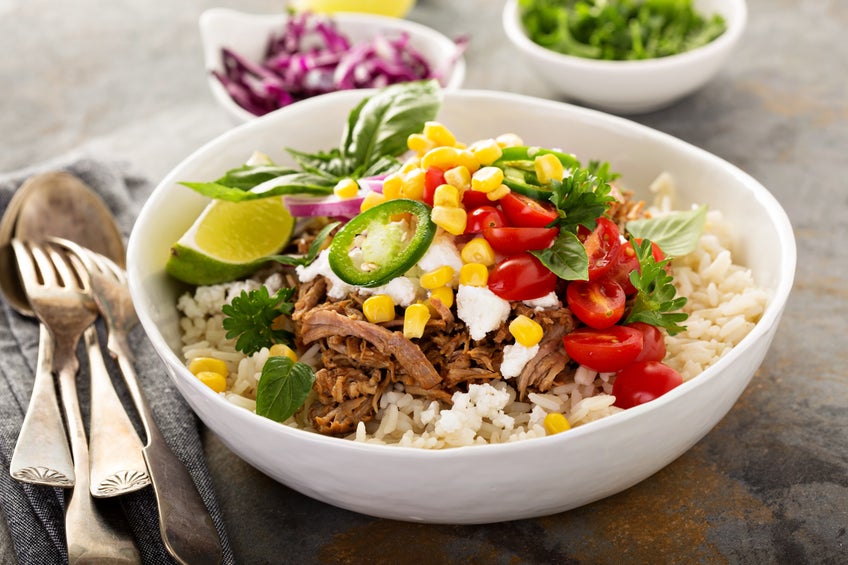 BBQ Sauced Rice Bowl