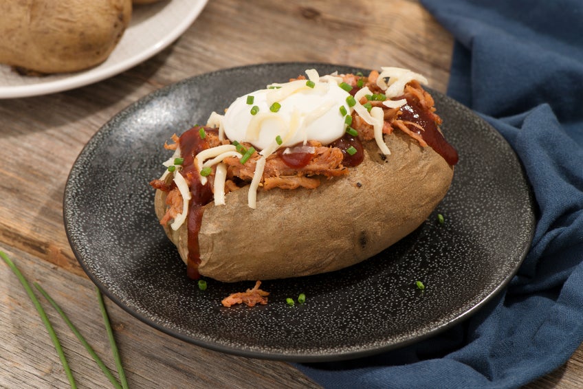 Pulled Chicken BBQ Baked Potato Topper