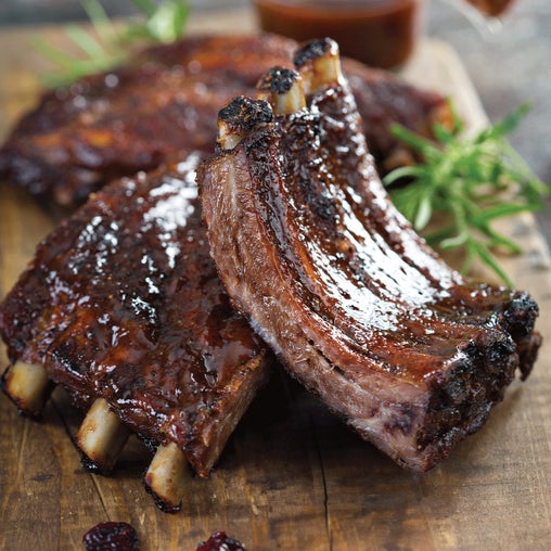 Pecan, Rosemary & Cranberry Crusted Holiday Ribs