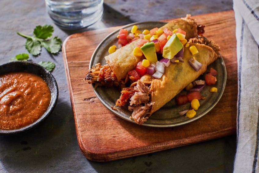 Baked Pulled Pork Flautas