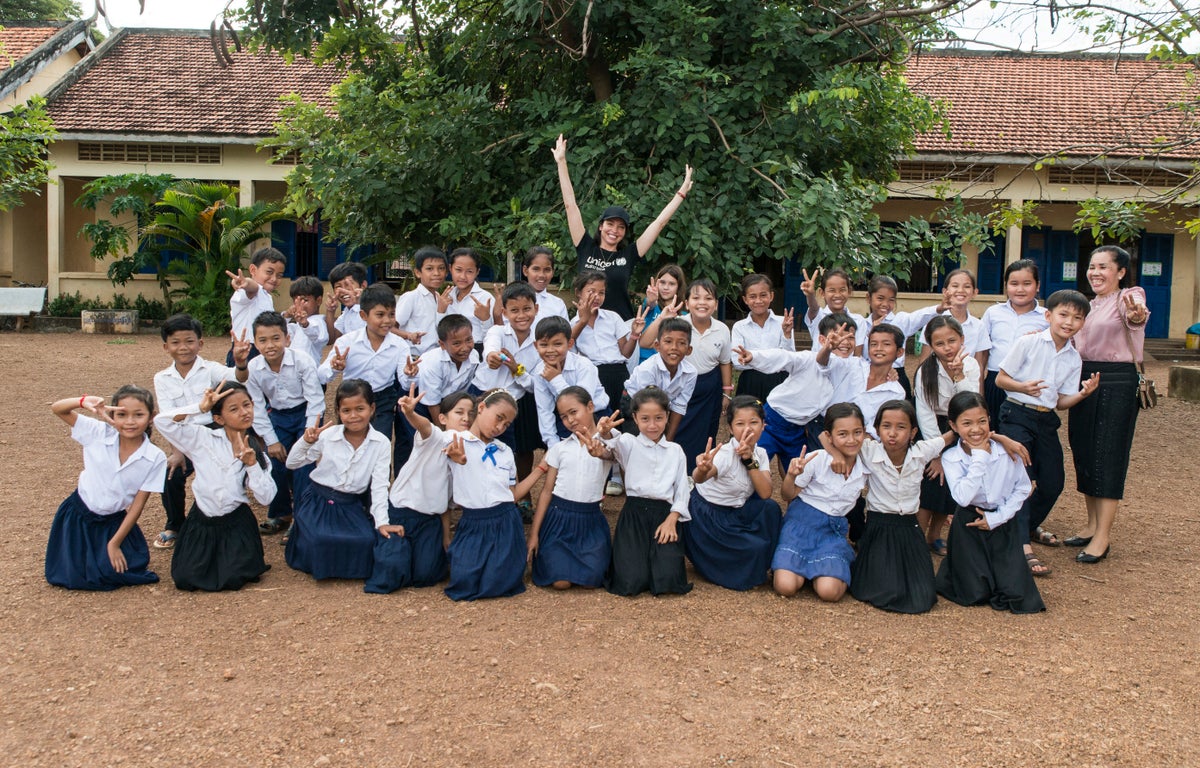 Erica Packer visiting UNICEF programs in Cambodia