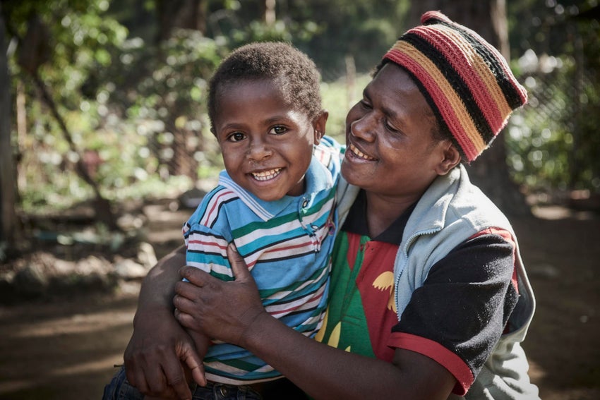 Lady and her child in Papua New Guinea