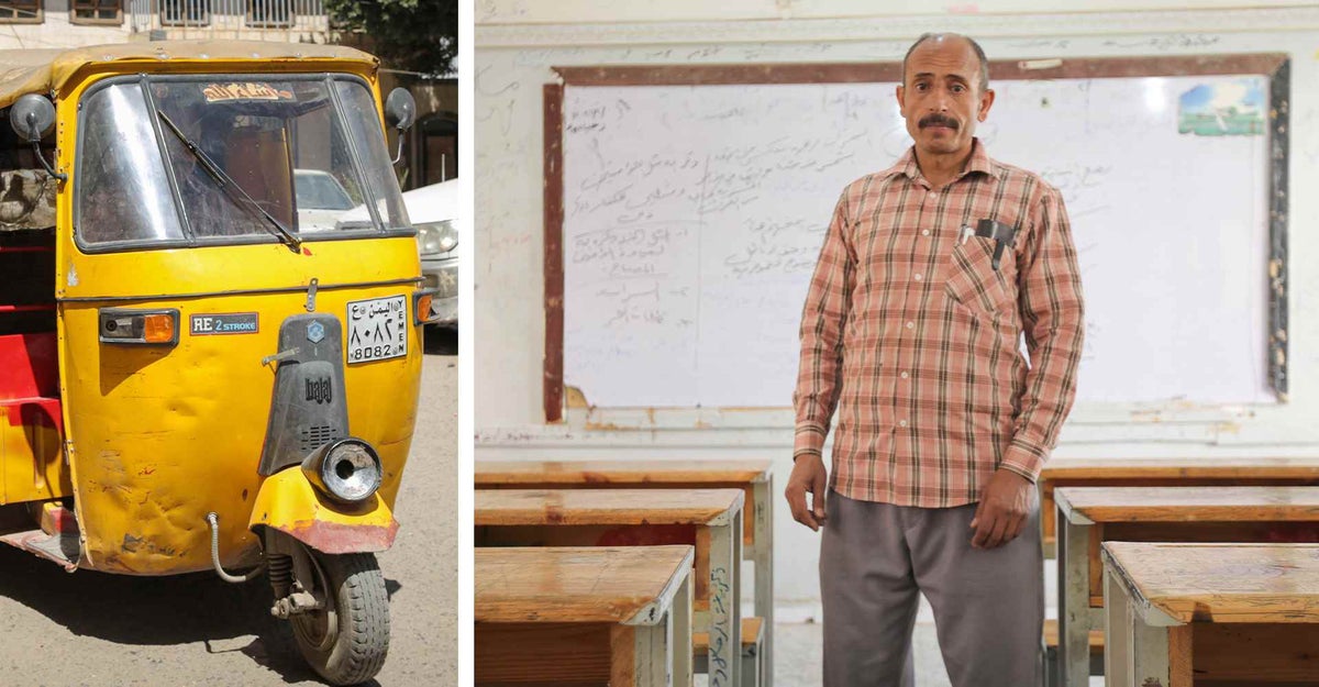 Mohammed with his tuk tuk.