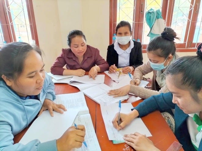 Teachers participate in various activities to develop their skills to teach young pre-primary children more effectively, with the help of a revised pre-primary guidebook. 