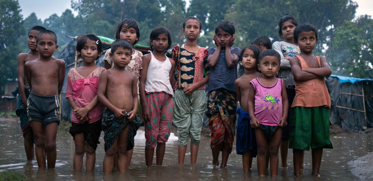 Children standing together