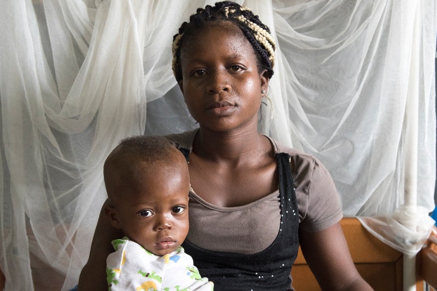 Favour's health has improved since he began treatment for his malnutrition.