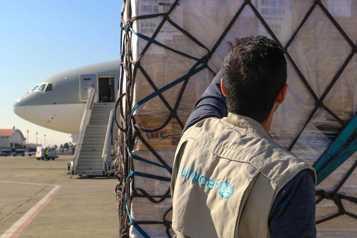 UNICEF is procuring life-saving supplies to help stop and prevent the spread of coronavirus. The shipment includes more than three metric tons of personal protective supplies