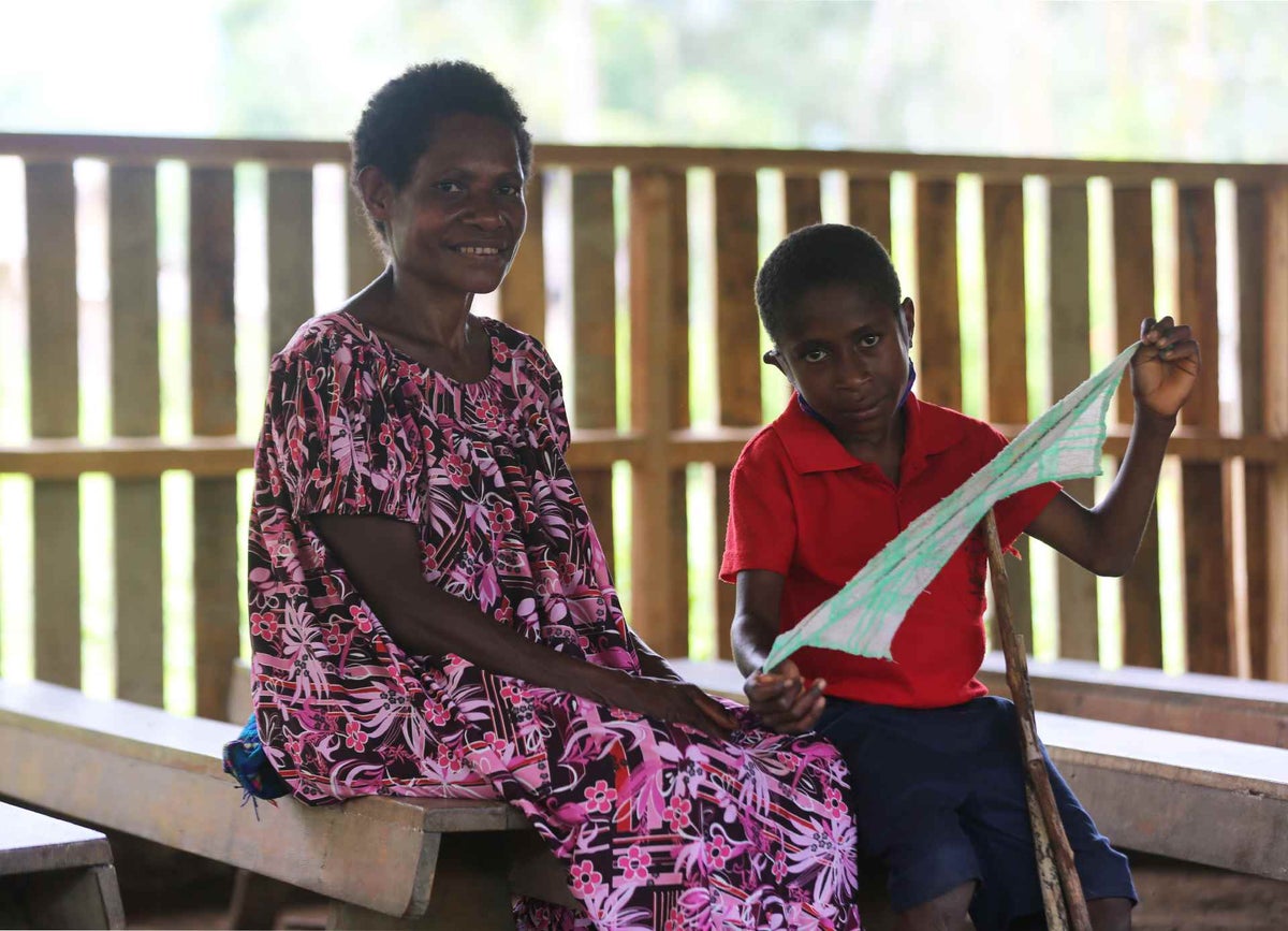 Gangena moved closer to an ECD learning centre so her grandson, Yop, could get an education. 