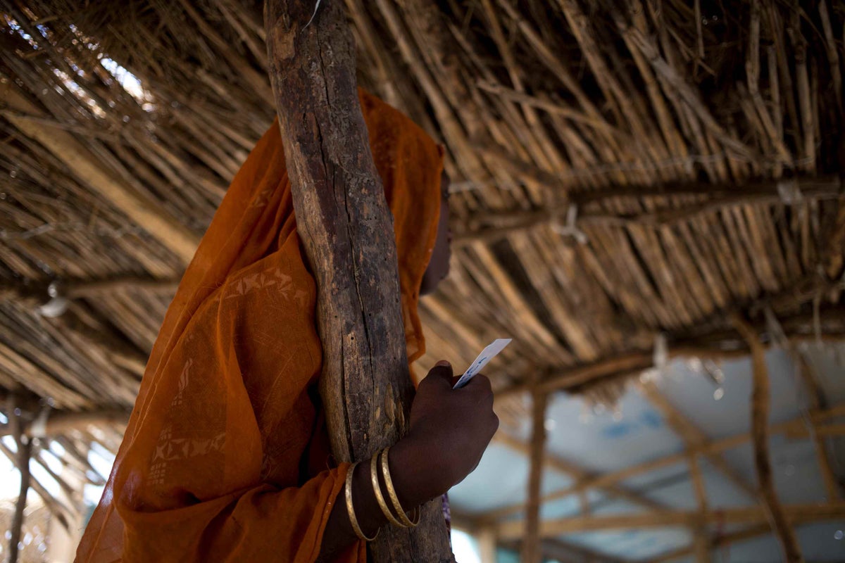 Fifteen year old Nigerian refugee Fati, at the Minawao refugee camp in Northern Cameroon. 