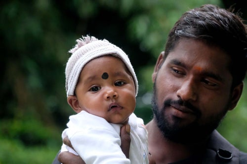 Sri Lankan father and child