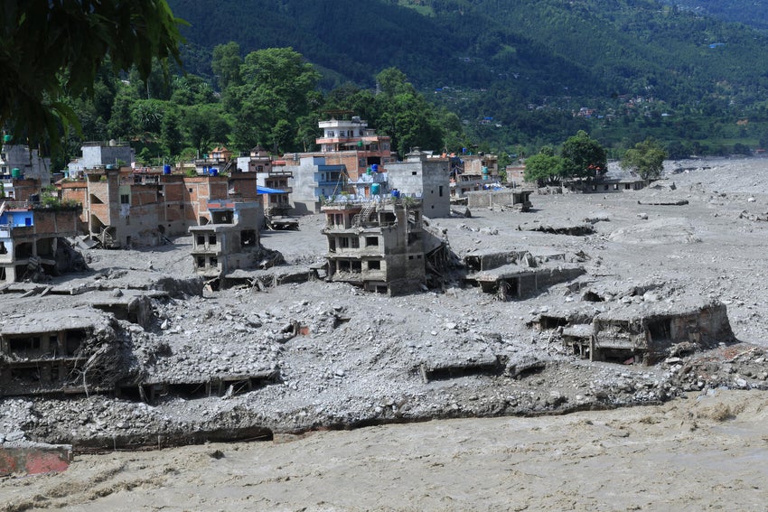Flooding in northern Nepal destroys communities.