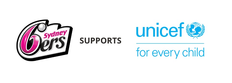 Sydney Sixers and UNICEF Australia logos