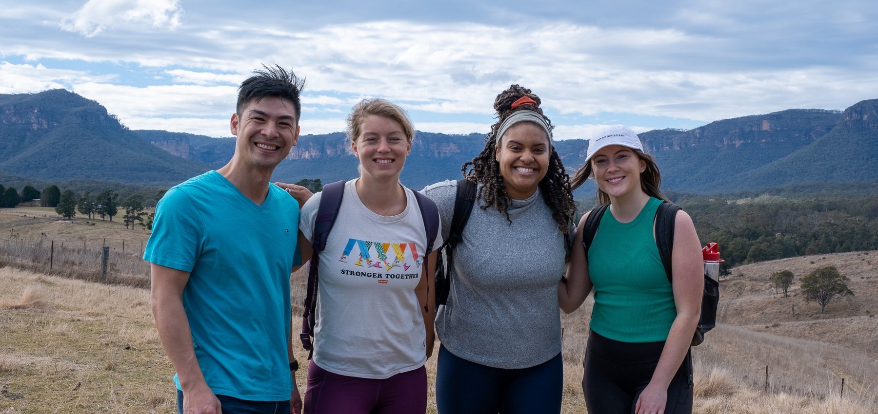 Hikers in the Blue Mountains fundraising for UNICEF Australia