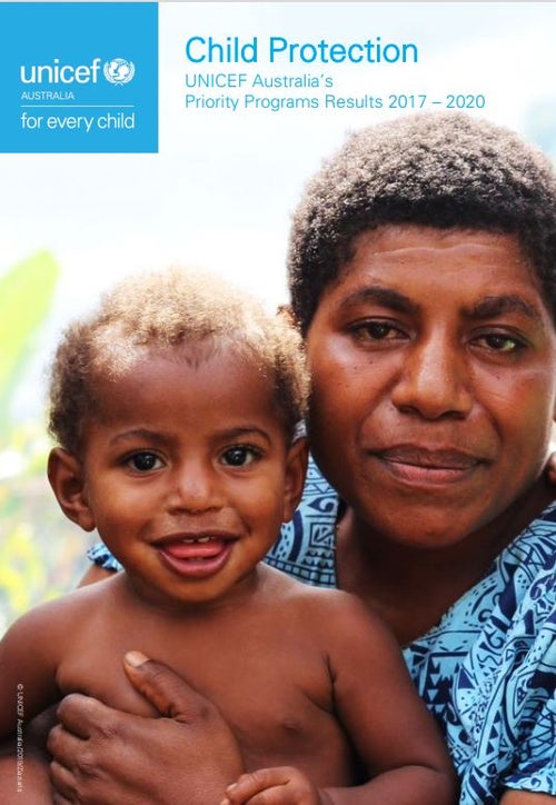 Mother and son from Papua New Guinea who are part of the child protection program