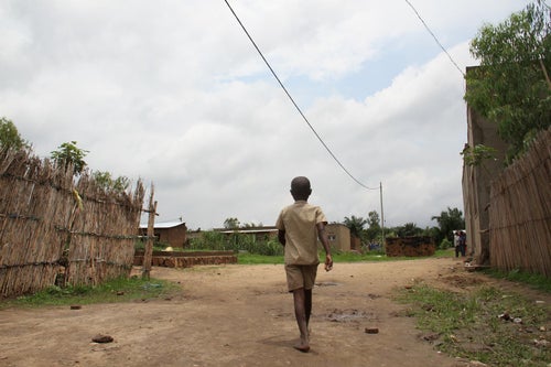 Jamel walks four kilometers to school every day