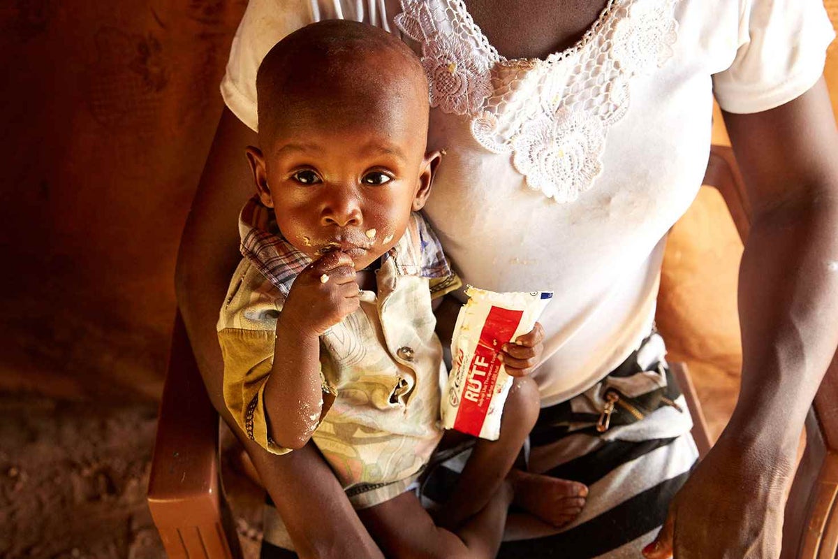 Young child on mum's lap,