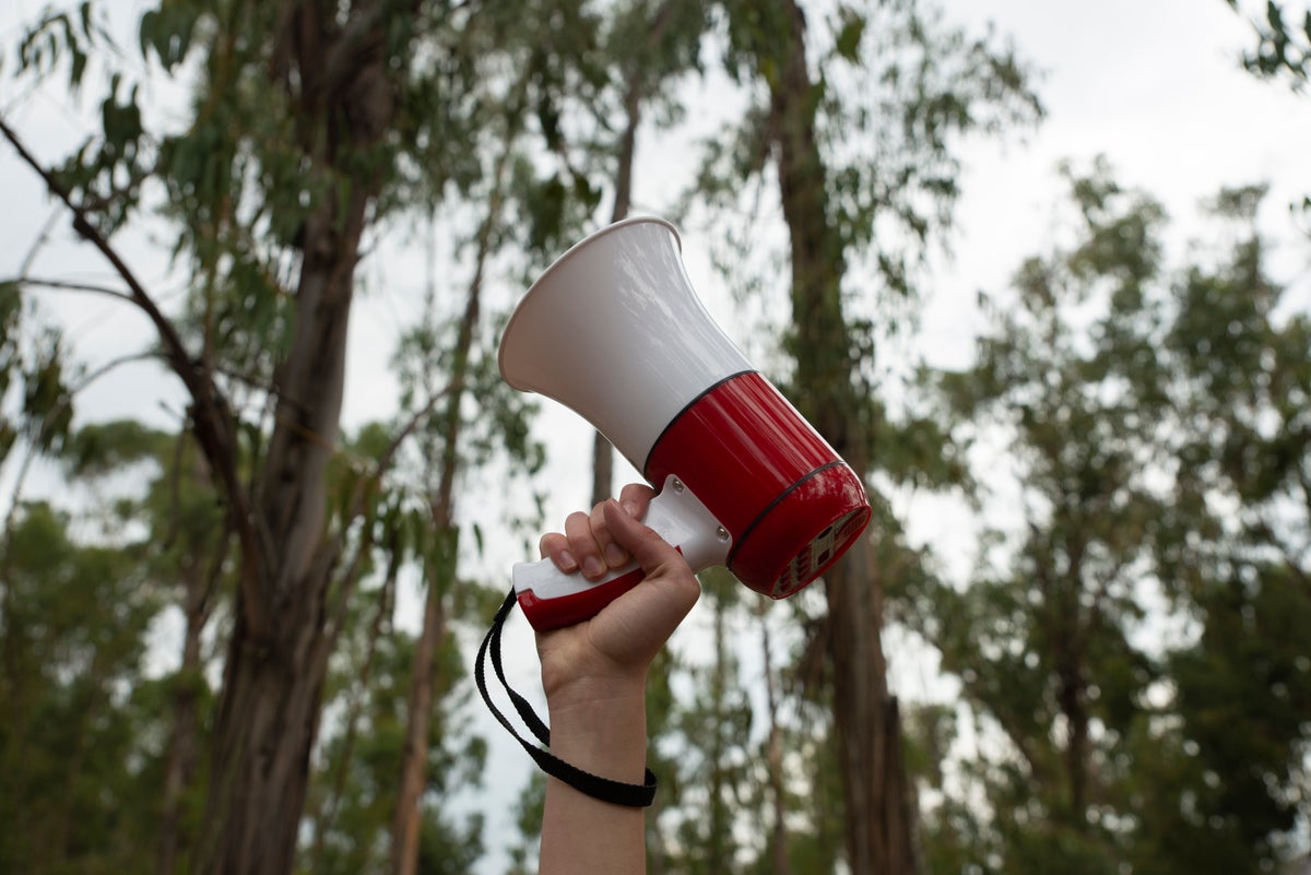 Children using megaphones to be loud about climate change impacts