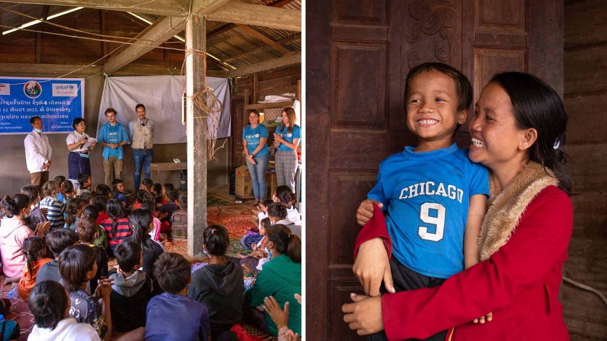 Nalee and her five-year-old son Phamee,  engage in a holistic parenting session in Laos