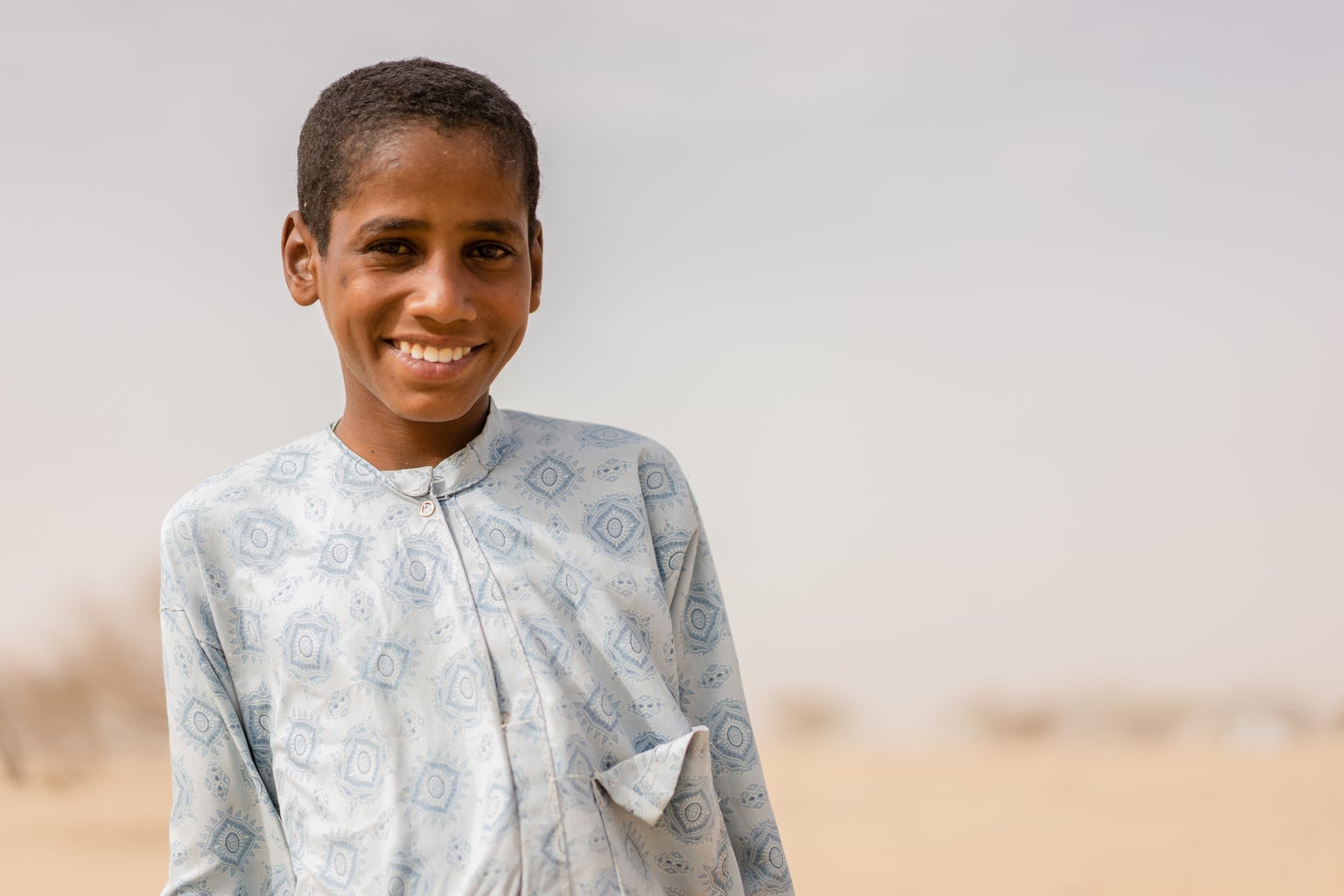 Ali Saleh, 12, returnee from Niger, lives with his family in Dar Naim site in Lake region, Chad.
