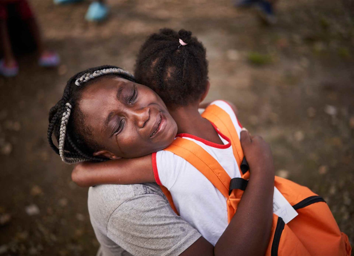 Nelda reunites with her daughter.