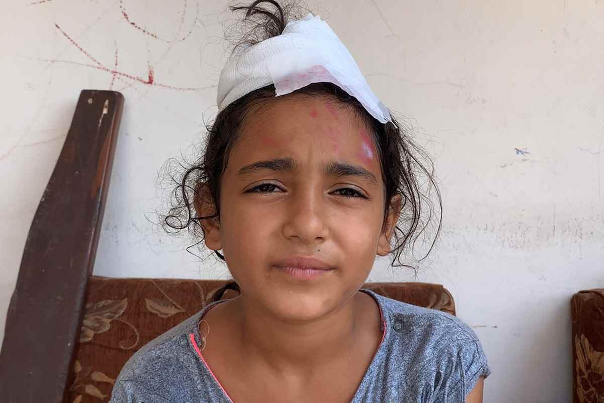 Ten-year-old Mira was at home when the Beirut port blast hit her house. 