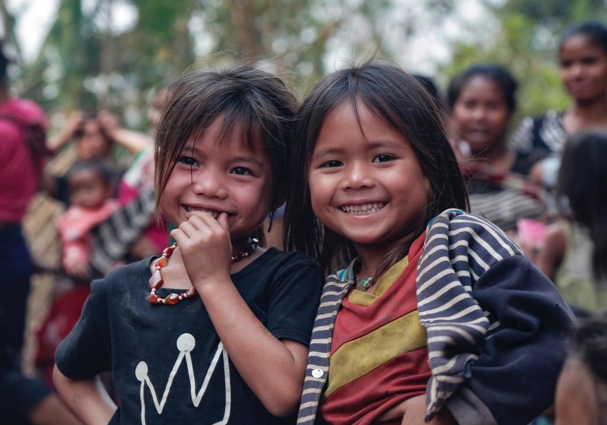 Children in Laos exercising their right to play. 