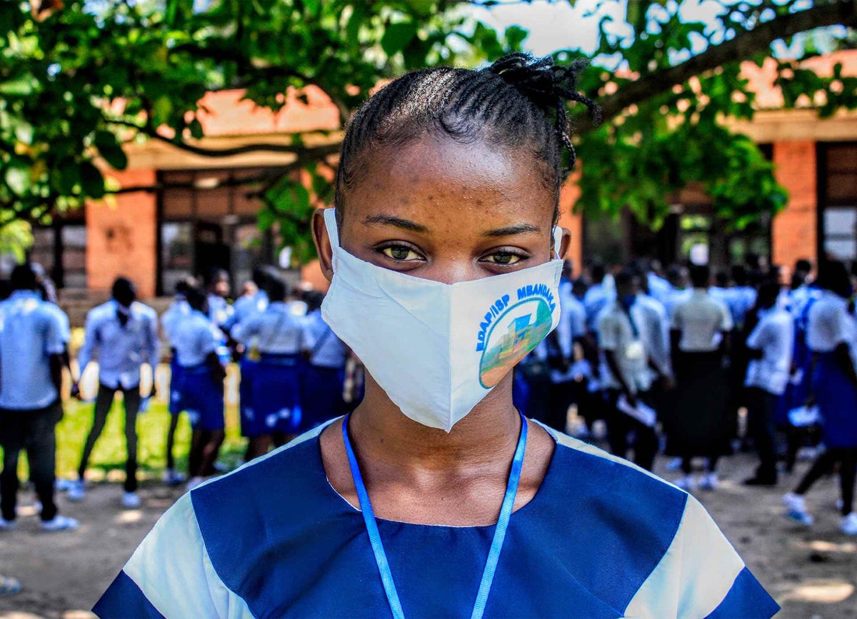 Gina, 18, returns to Esengo High School in Equateur province, DRC to take her exams