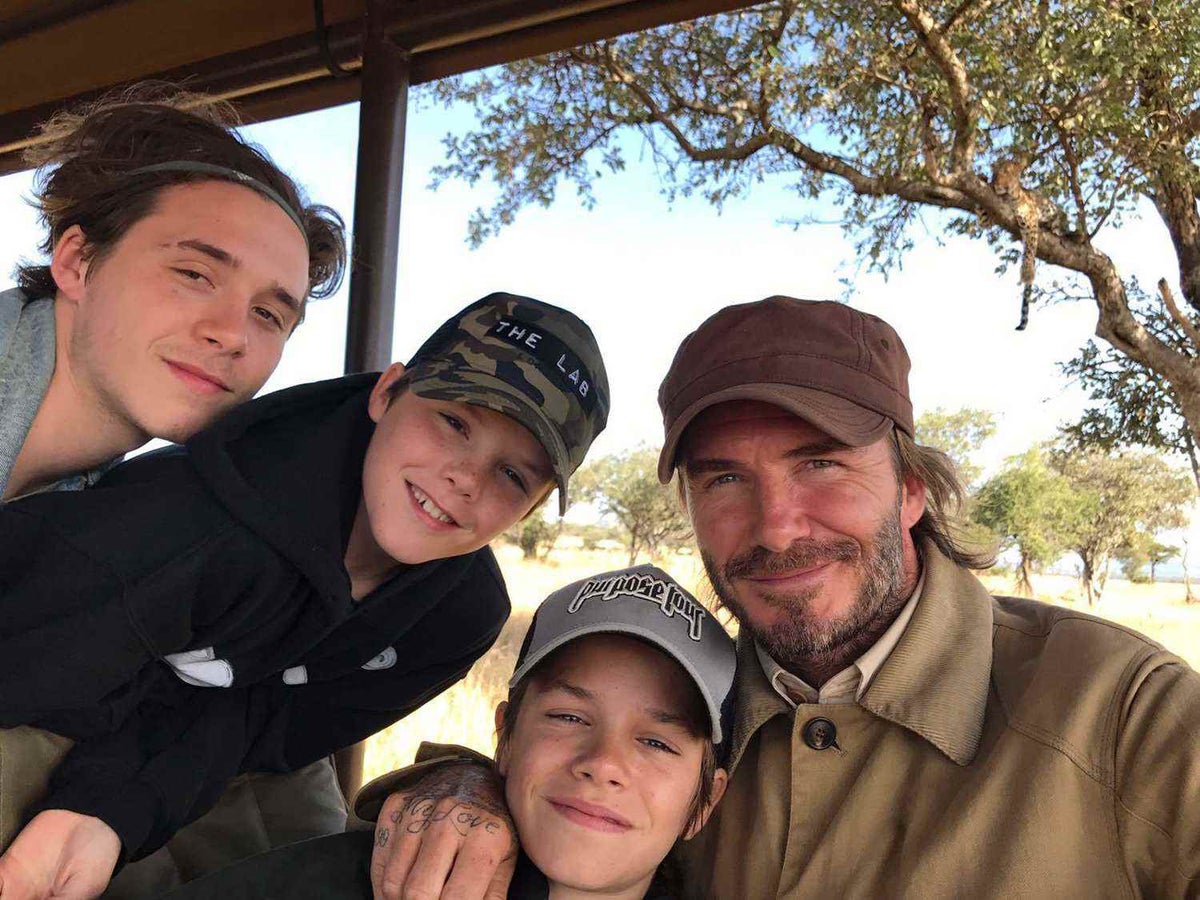 David Beckham and his family