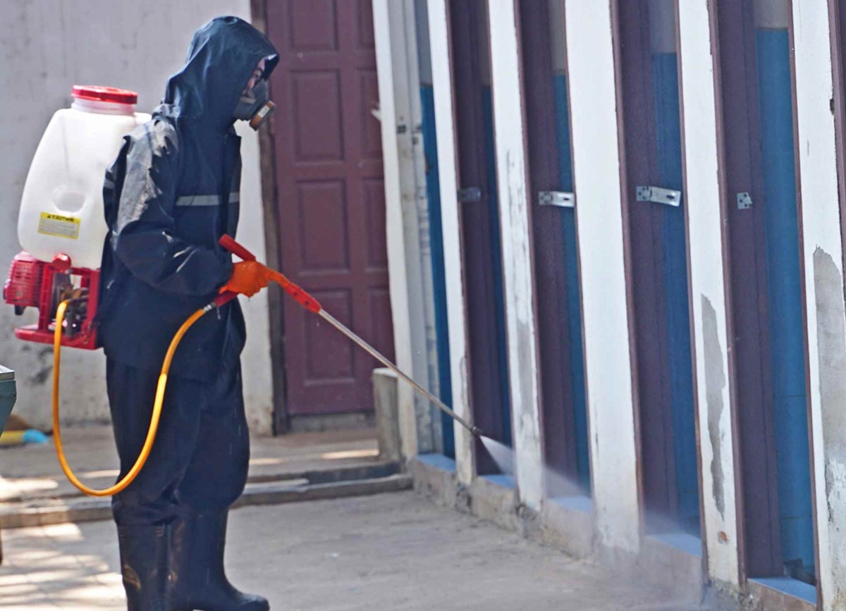 Although the school was not used during the coronavirus outbreak, precautionary measures are being taken like cleaning and disinfecting. 