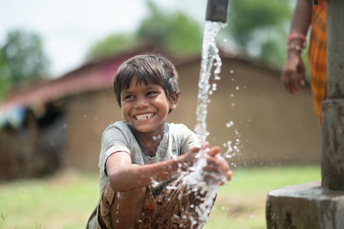 A young Indian boy benefiting from UNICEF Australia fundraisers