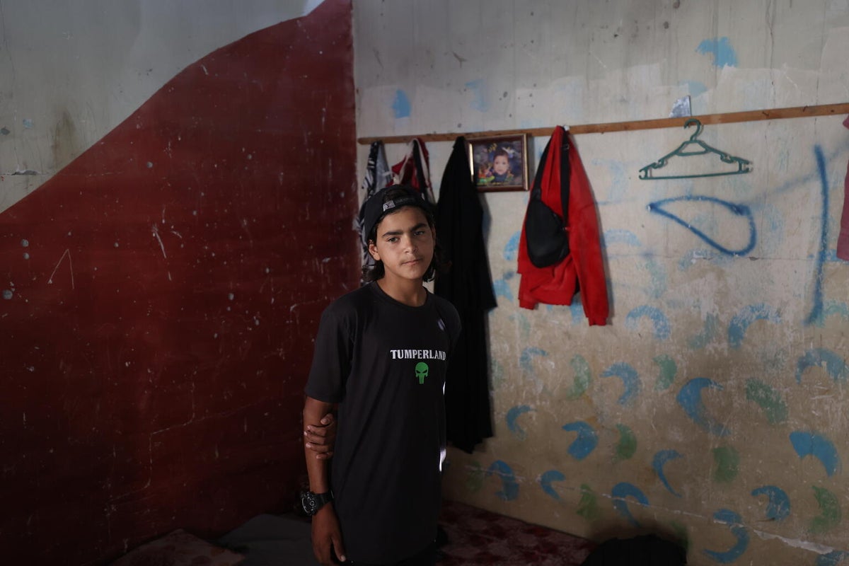 At 14 years old, Ibrahim set out one night to collect food from a non-UN aid distribution site. On the way, he found his father lying on the ground having been shot in the head.